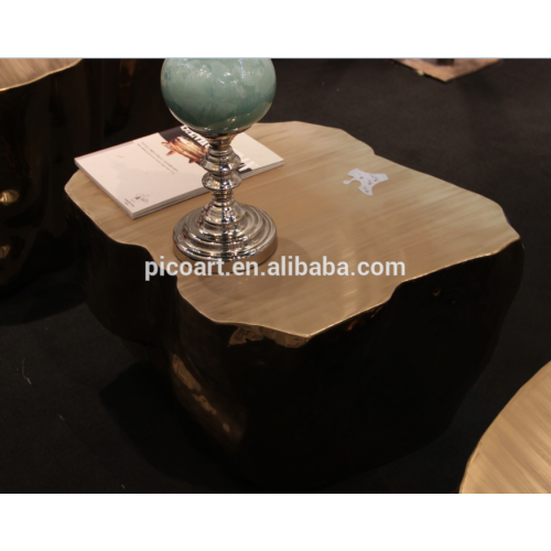 Handicraft hairline stainless steel table art modern abstract hotel decor